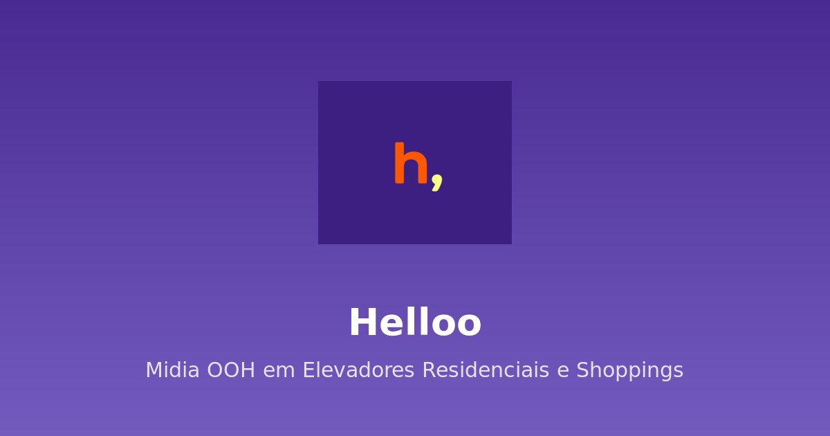 helloo | Mídia OOH em Elevadores Residenciais e Shoppings